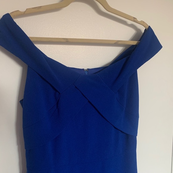 Off the Shoulder Brilliant Blue Eva Franco Dress - Picture 2 of 4